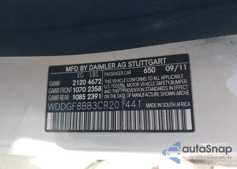 2012 Mercedes-Benz C 300 Luxury 4Matic/Sport 4Matic z USA, uszkodzony, nr VIN WDDGF8BB3CR201441